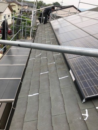 ソーラー付き屋根工事