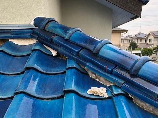 屋根漆喰補修