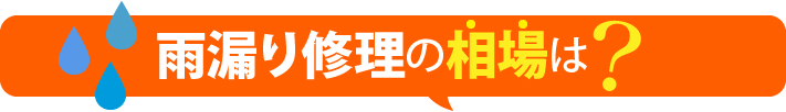 雨漏り修理の相場は？